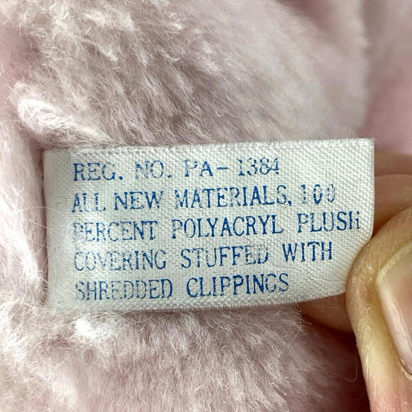 Vintage Pink Easter Bunny Holding Baby Plush 21" Interpur Made in Korea - Picture 8 of 9